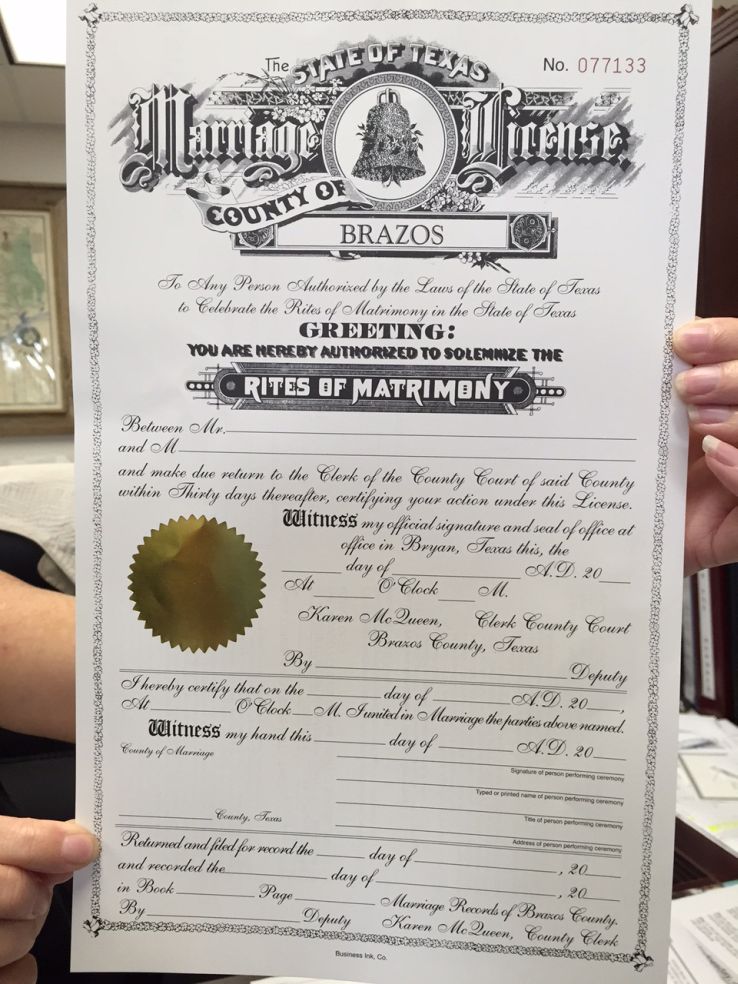 Brazos County Issuing Marriage Licenses to SameCouples WTAW