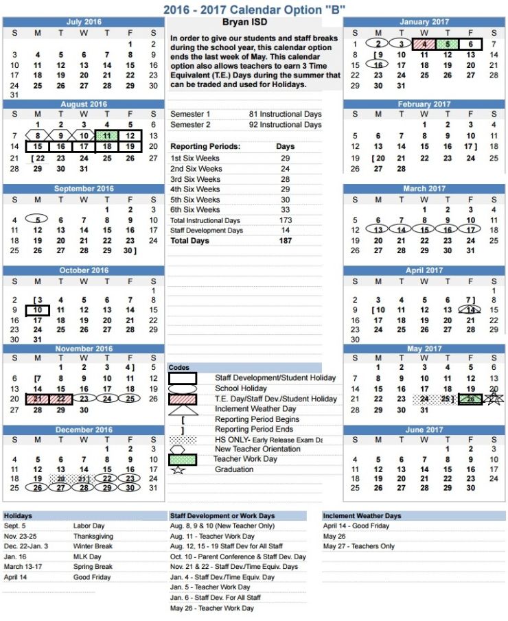 Bryan School Board Approves 2016 17 Calendar WTAW 1620AM 94 5FM