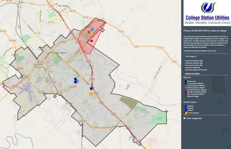 Tuesday Afternoon Power Outage In College Station - WTAW  1620AM & 94.5FM