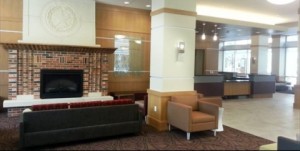 Photo of Hullabaloo Hall lobby courtesy of A&M.