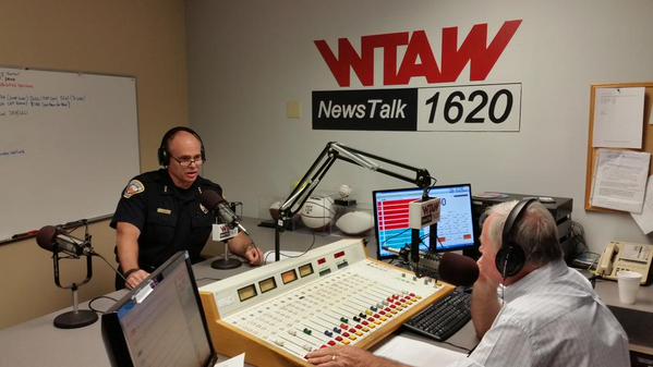 Bryan police chief Eric Buske with WTAW's Scott DeLucia August 20, 2015.