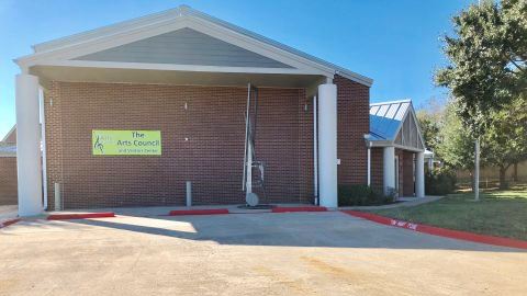 Photo of the exterior of the Arts Council of the Brazos Valley building, taken November 2, 2018.