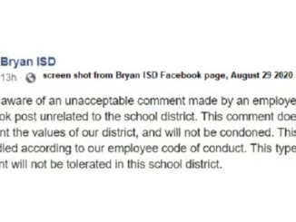 Screen shot from Bryan ISD's Facebook page.