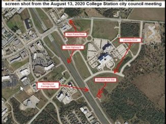 Image from the city of College Station showing the location of the city's new water tower.