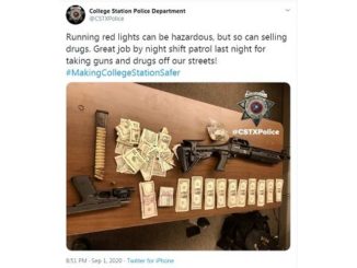 Screen shot from the College Station police department Twitter account.