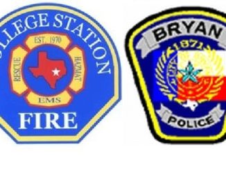 Images from the College Station fire department and the Bryan police department.