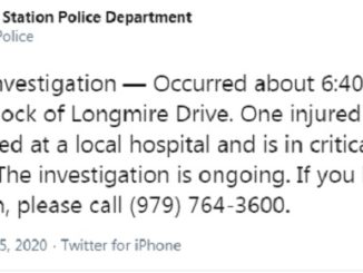 Screen shots from the College Station police department's Twitter account.