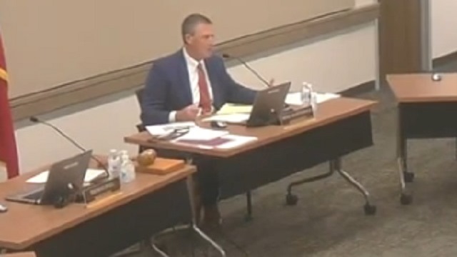 Screen shot of College Station ISD superintendent Mike Martindale from the CSISD video of the November 17, 2020 school board meeting.