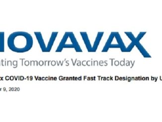 Screen shot from Novavax news release, November 9 2020.