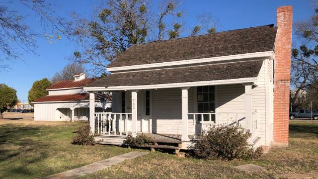 In the foreground, the city of Bryan's Coulter Square home built in 1867 on December 24, 2020.