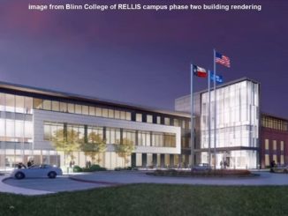 Image from Blinn College of the rendering of the RELLIS campus phase two academic building.