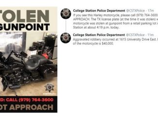 Screen shots from the College Station police department's Twitter account.