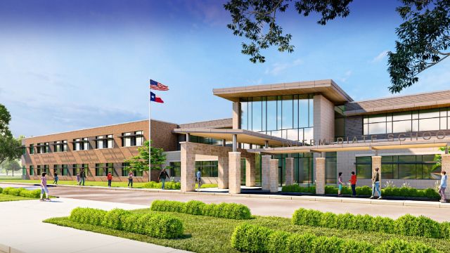 Image provided by Bryan ISD of the Sadberry intermediate school rendering from PBK architects.