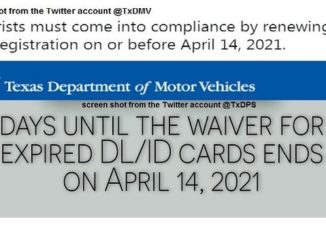 Screen shots from the Texas Department of Motor Vehicle and the Texas Department of Public Safety Twitter accounts.