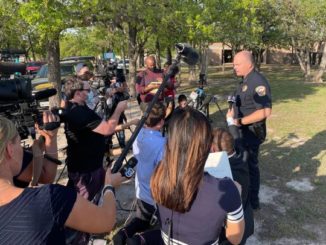 Bryan police chief Eric Buske taking questions from reporters April 8, 2021.