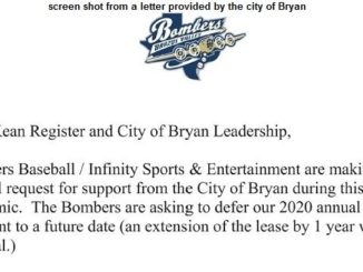 Screen shot from a letter provided by the city of Bryan.