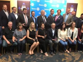 Group photo of award recipients from the Bryan Rotary 10 luncheon, June 23, 2021.