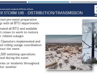 Screen shot from document produced by BTU/city of Bryan.