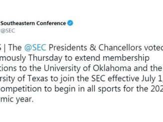 Screen shot from the Southeastern Conference Twitter account.