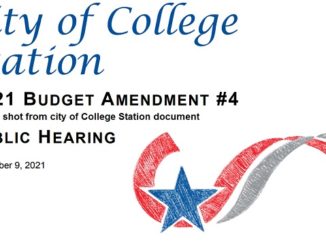 Screen shot from a city of College Station document.