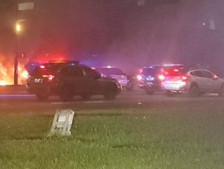 WTAW listener photo of the October 23, 2021 crash in College Station at Harvey Mitchell and Texas.