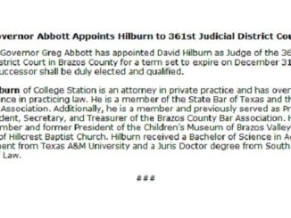 Screen shot of news release from Governor Abbott's office.