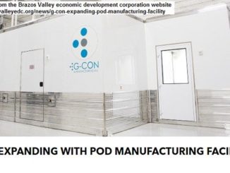Screen shot from the Brazos Valley economic development corporation website https://brazosvalleyedc.org/news/g-con-expanding-pod-manufacturing-facility
