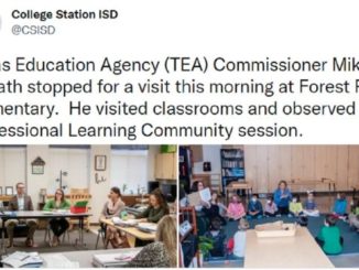 Screen shots from the College Station ISD Twitter account.