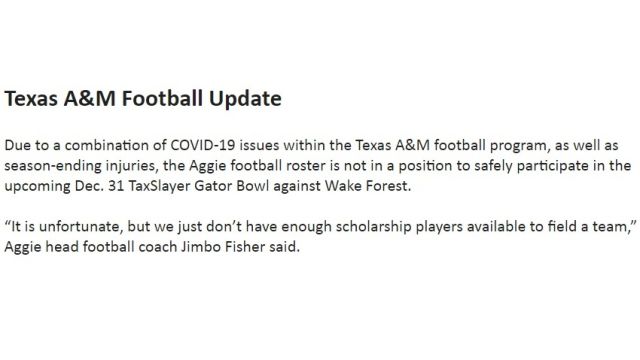 Screen shot from Texas A&M athletics.