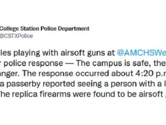 Screen shot from the College Station police department's Twitter account.