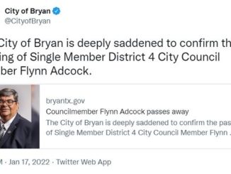 Screen shot from the city of Bryan's Twitter page.