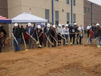 Bryan ISD photo of the groundbreaking of the Rudder High School addition on January 24, 2022.