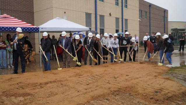 Bryan ISD photo of the groundbreaking of the Rudder High School addition on January 24, 2022.