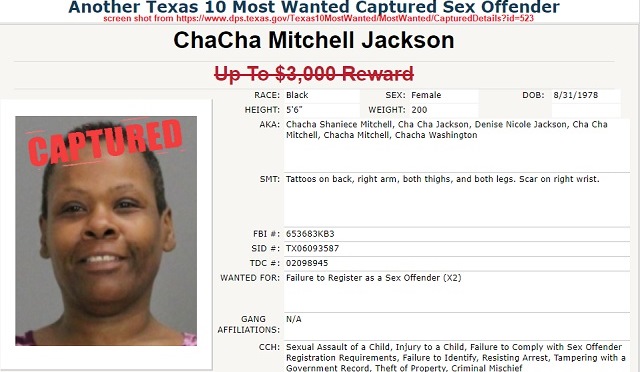 Screen shot from https://www.dps.texas.gov/Texas10MostWanted/MostWanted/CapturedDetails?id=523