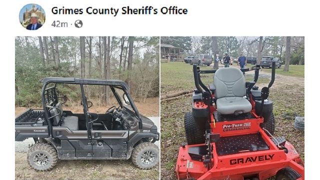 Screen shots from the Grimes County sheriff's office Facebook page.