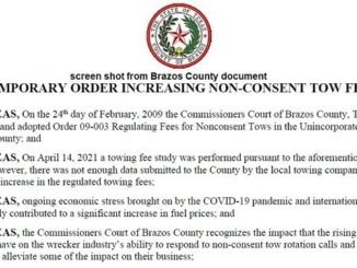 Screen shot from a Brazos County document.