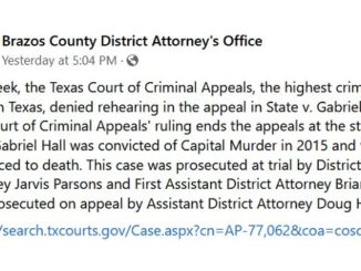 Screen shot from the Brazos County district attorney's office.