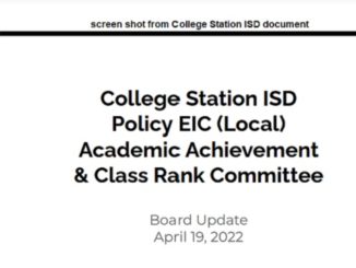 Screen shot from a College Station ISD document.