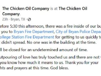 Screen shot from the Chicken Oil Company Facebook page.