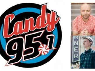 Photos to the right of the Candy 95 logo are (top) Robbie Mack and (bottom) Ted Hallowell.