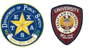 Social media images from the Texas Department of Public Safety and Texas A&M Police.