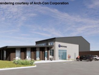 Architect's rendering of the new Gulf Coast Regional Blood Center building in College Station is courtesy of Arch-Con Corporation.