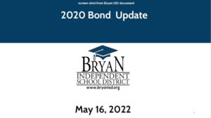 Screen shot from a Bryan ISD document.