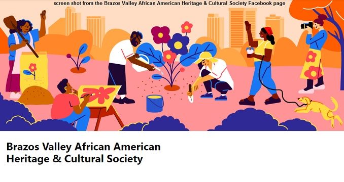 Screen shot from the Brazos Valley African American Heritage & Cultural Society's Facebook page.