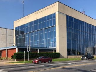 Photo of the Brazos County courthouse taken May 3, 2022.