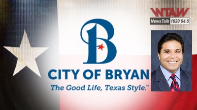 City of Bryan photo of Albert Navarro inserted in a WTAW image.