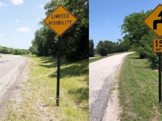 Traffic signs in the area of I&GN and Straub Roads, May 28 2022.