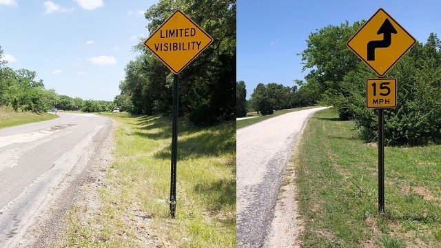 Traffic signs in the area of I&GN and Straub Roads, May 28 2022.