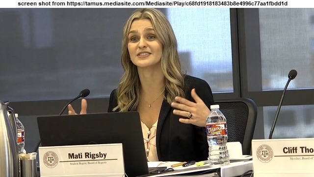 Screen shot of Mati Rigsby from https://tamus.mediasite.com/Mediasite/Play/c68fd1918183483b8e4996c77aa1fbdd1d