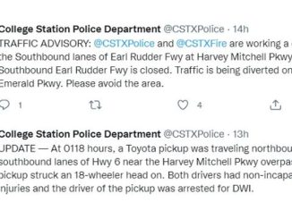 Screen shot from the College Station police department's Twitter account.